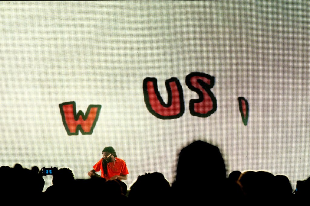 Man on stage