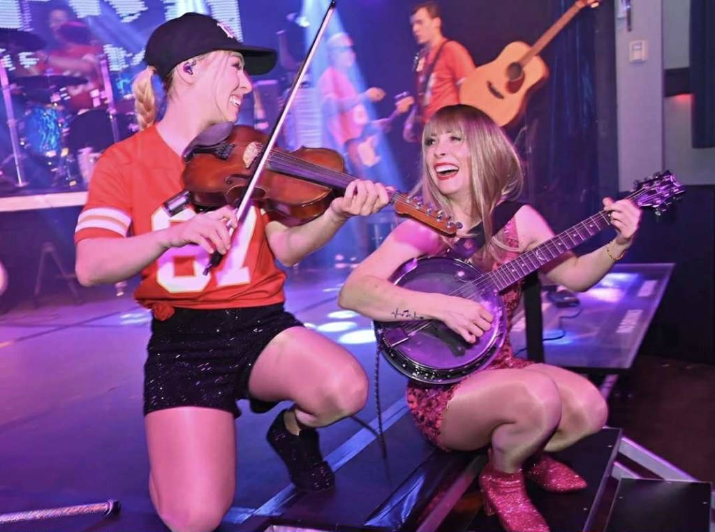 Women performing on stage