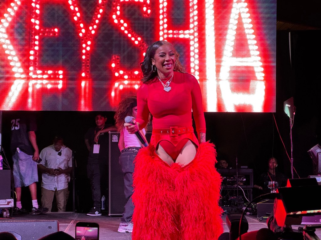 Woman on stage