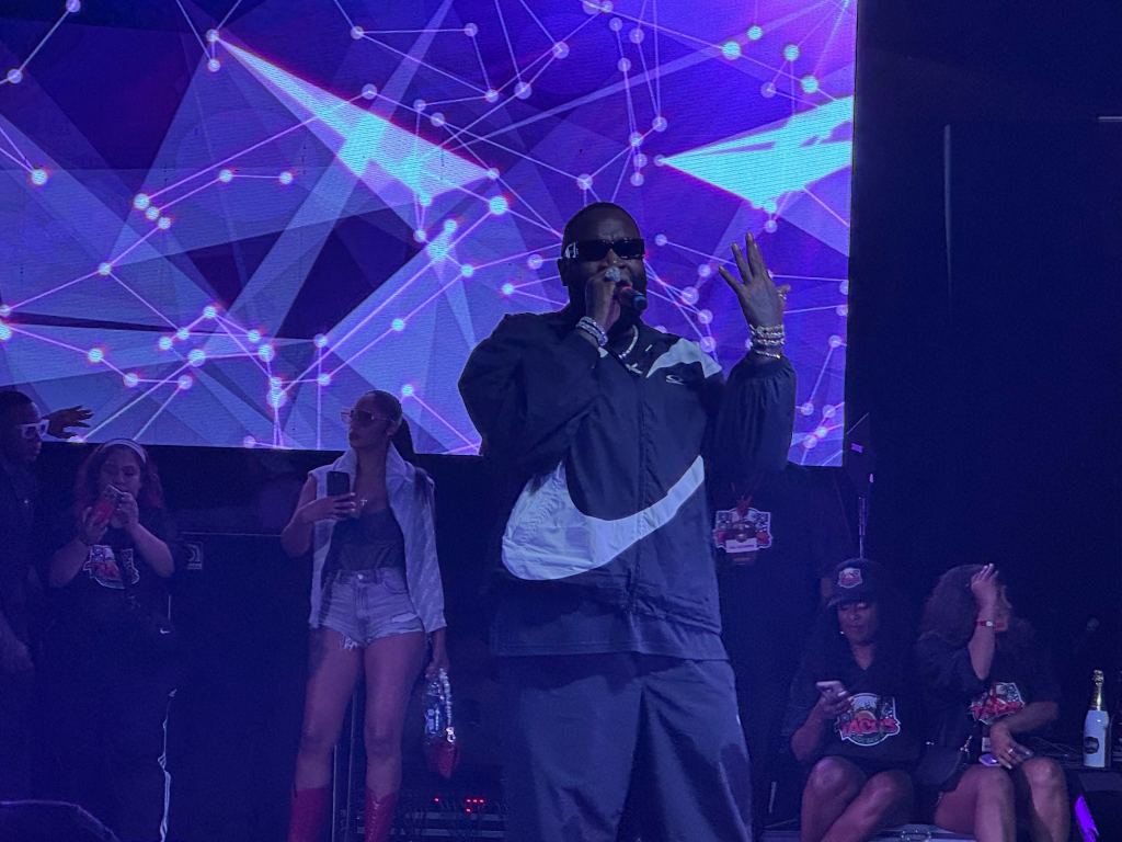 Rapper performing on stage