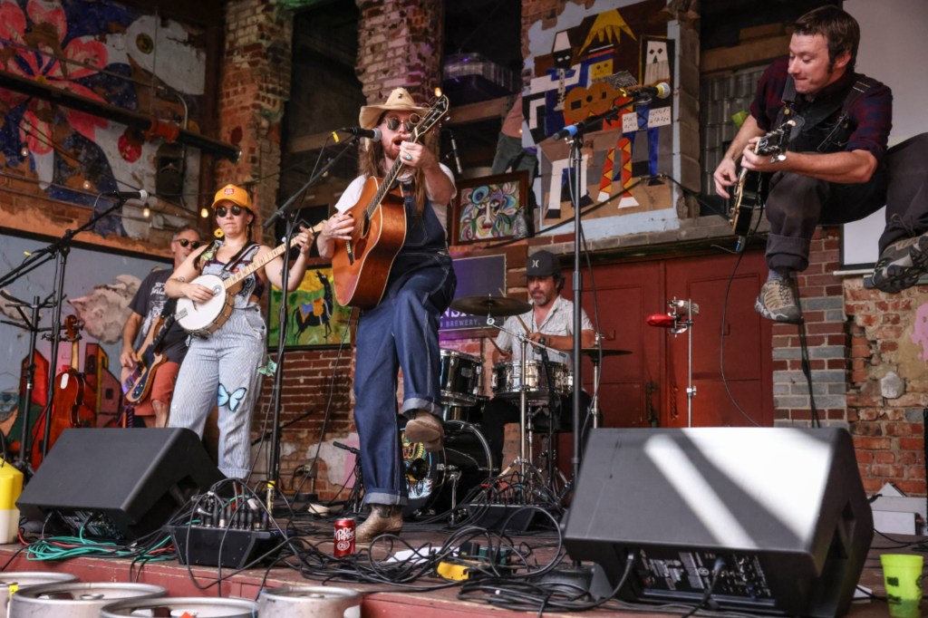 Band playing on stage