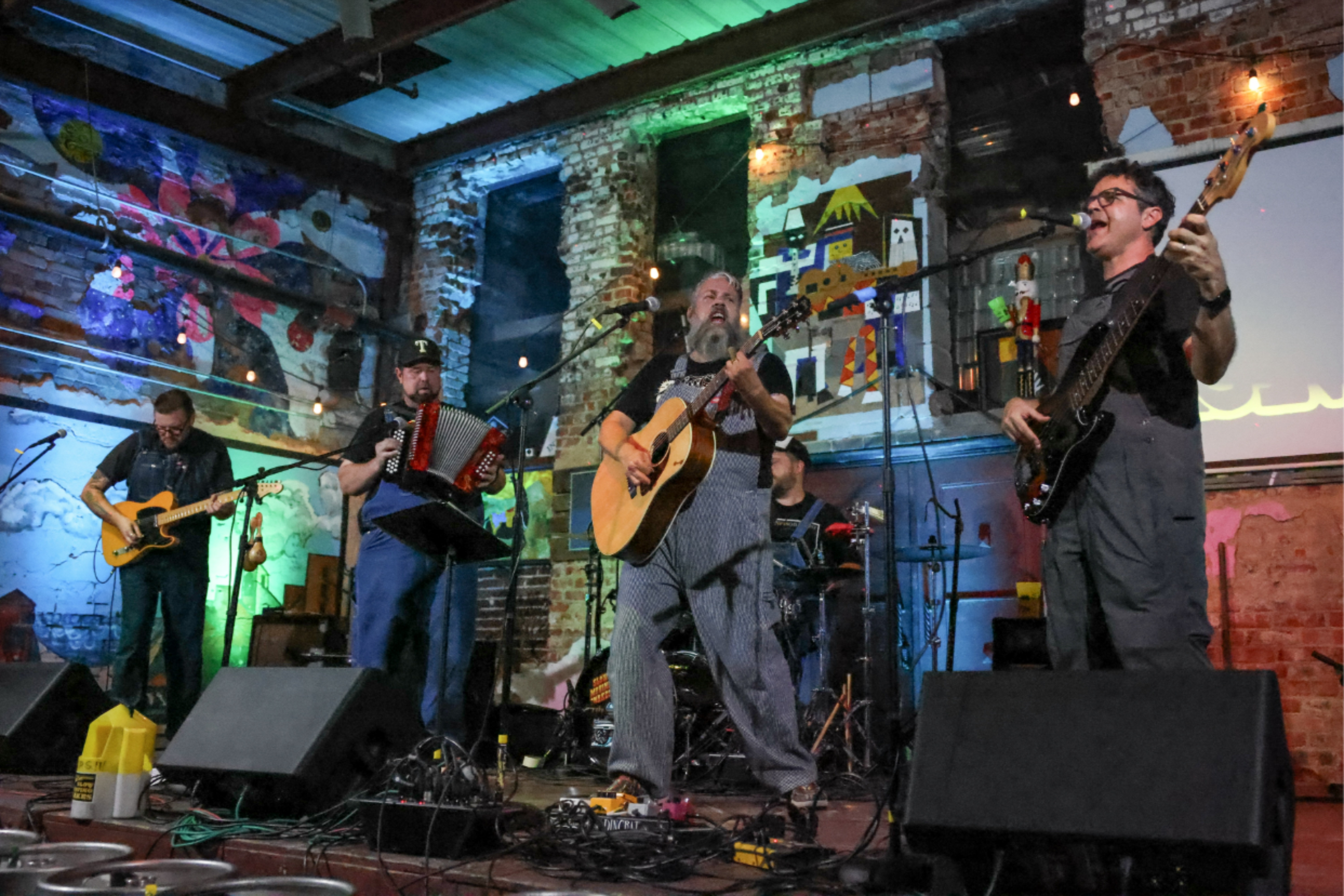 Band performing on stage