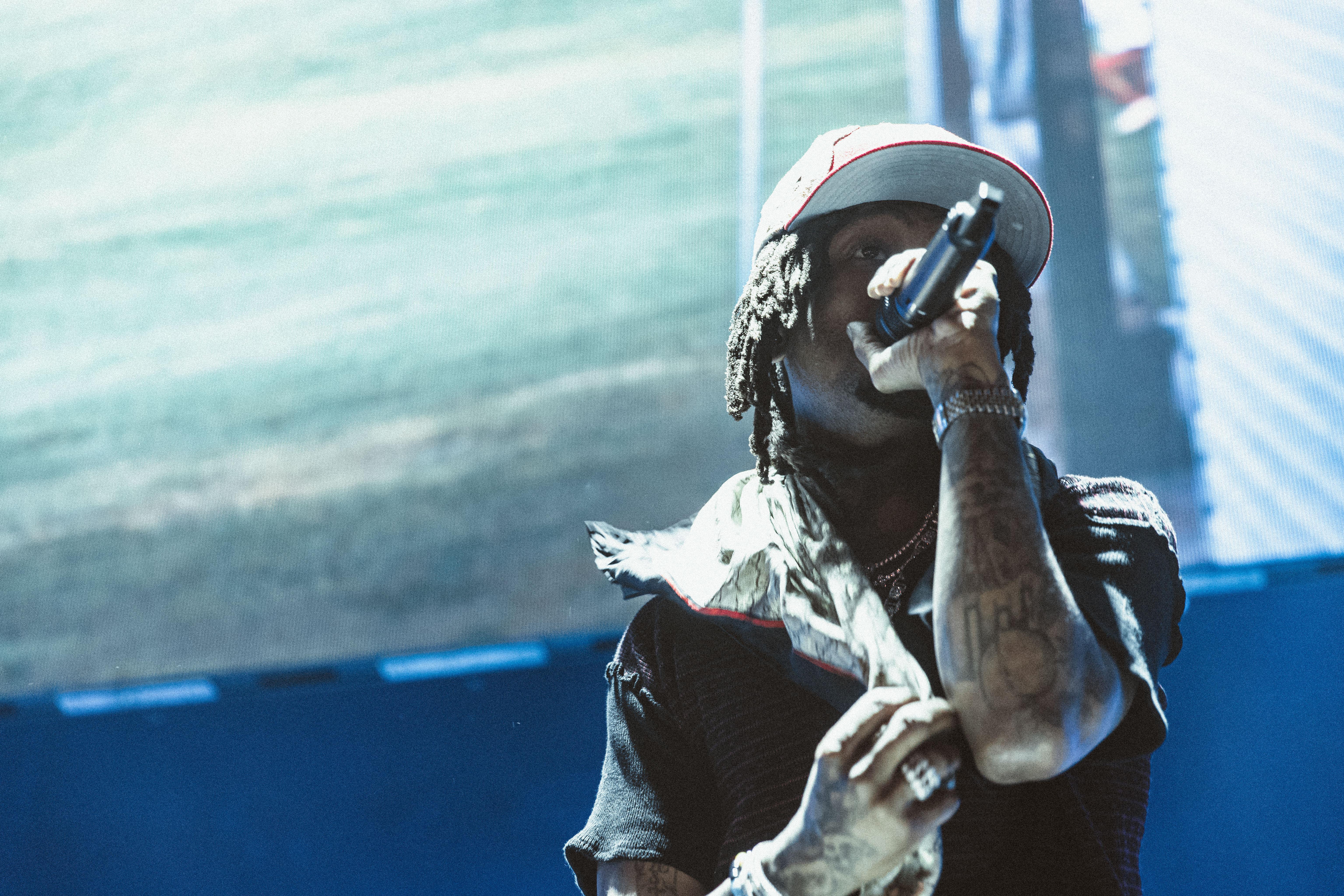 Rapper on stage