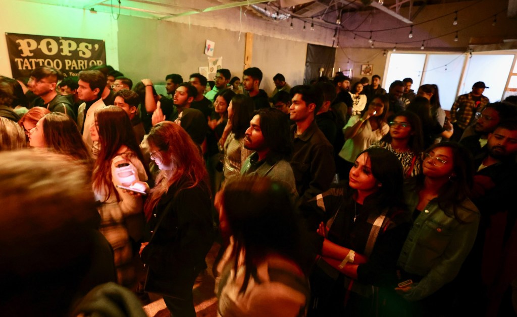 Crowd watching a performance
