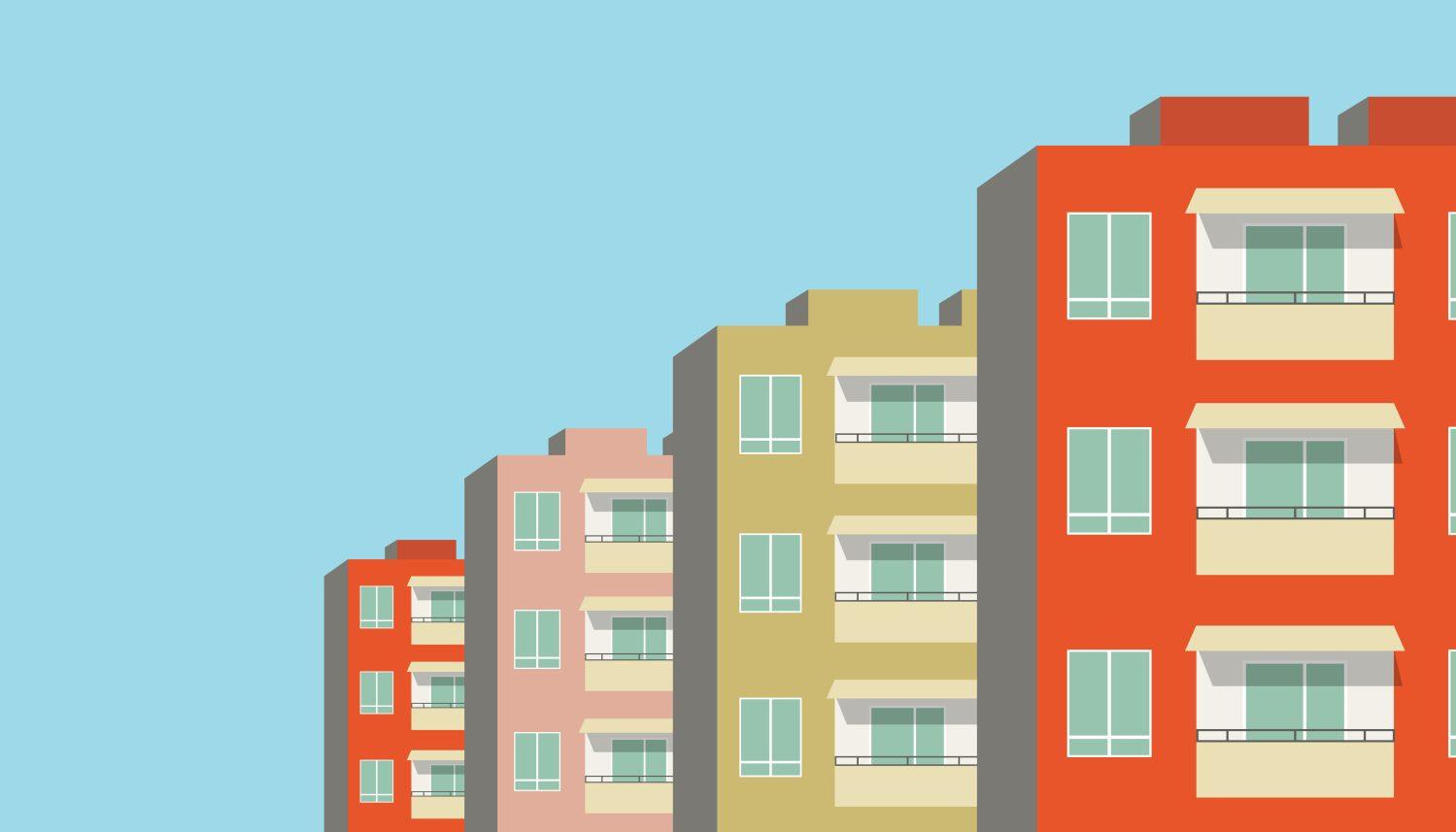 apartment buildings