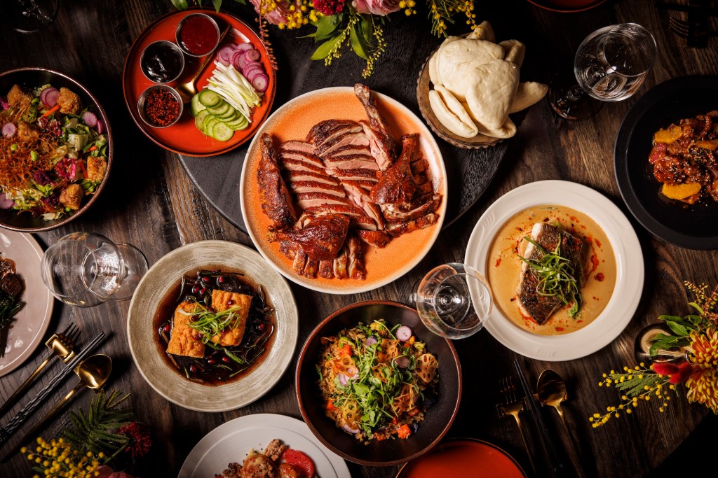 tablescape at Night Rooster