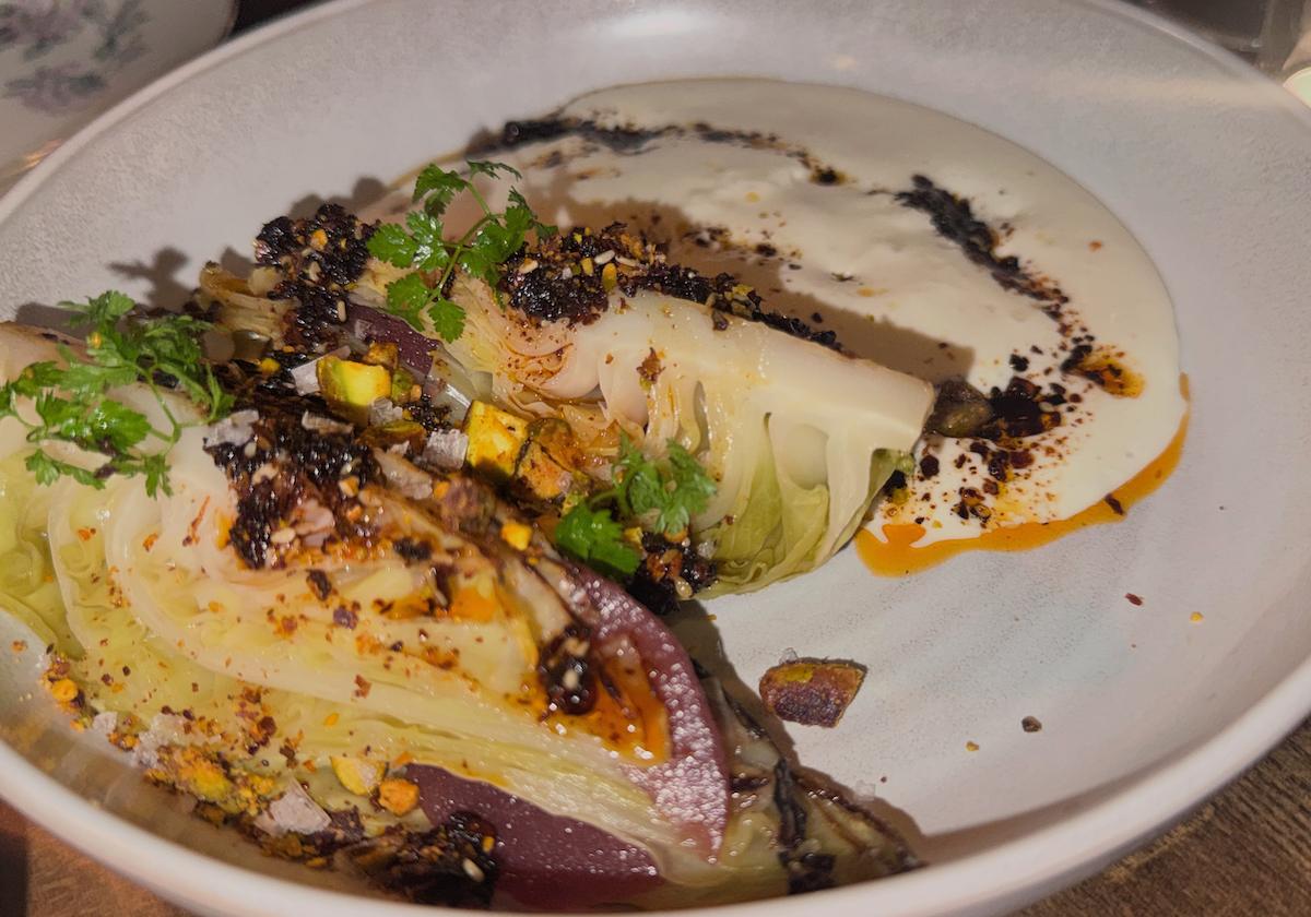 Roated cabbage on a dish