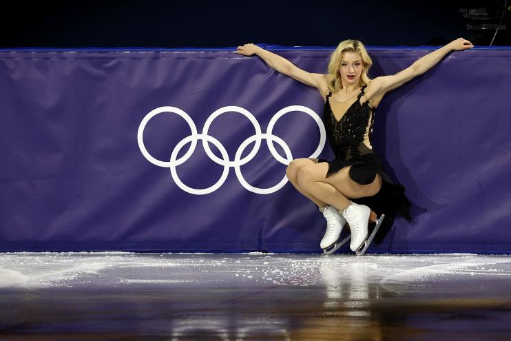 Plano's Amber Glenn of Team United States performs in the Women Single Skating routine during a Figure Skating Exhibition Gala on day fifteen of the Milano Cortina 2026 Winter Olympic games at Milano Ice Skating Arena on February 21, 2026 in Milan, Italy.