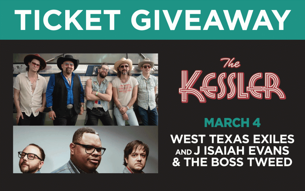 Win 2 tickets to West Texas Exiles and J Isaiah Evans & the Boss Tweed!