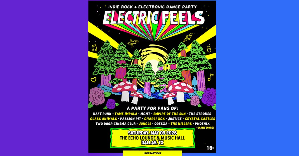 Win 2 tickets to Electric Feels: Indie Rock + Electronic Dance Party - 18+ Event!