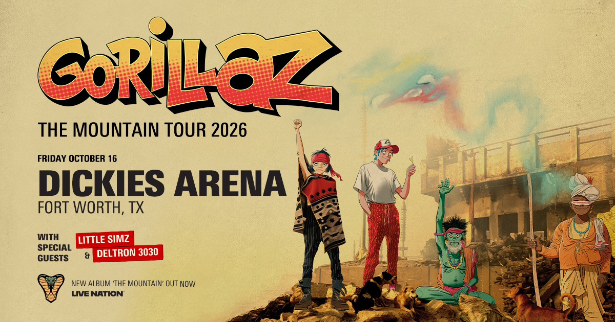 Win 2 tickets to Gorillaz!