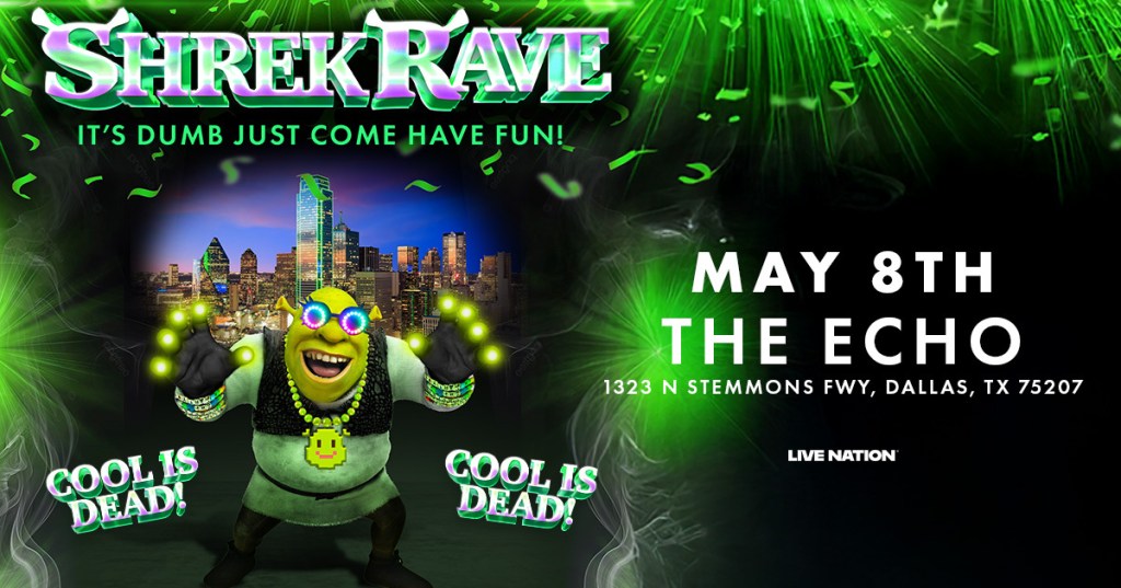 Win 2 tickets to Shrek Rave (18+)!