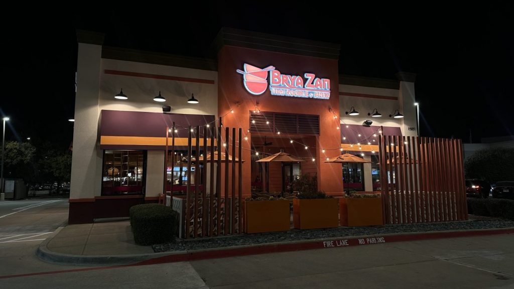 The exterior of Brya Zan in Plano.