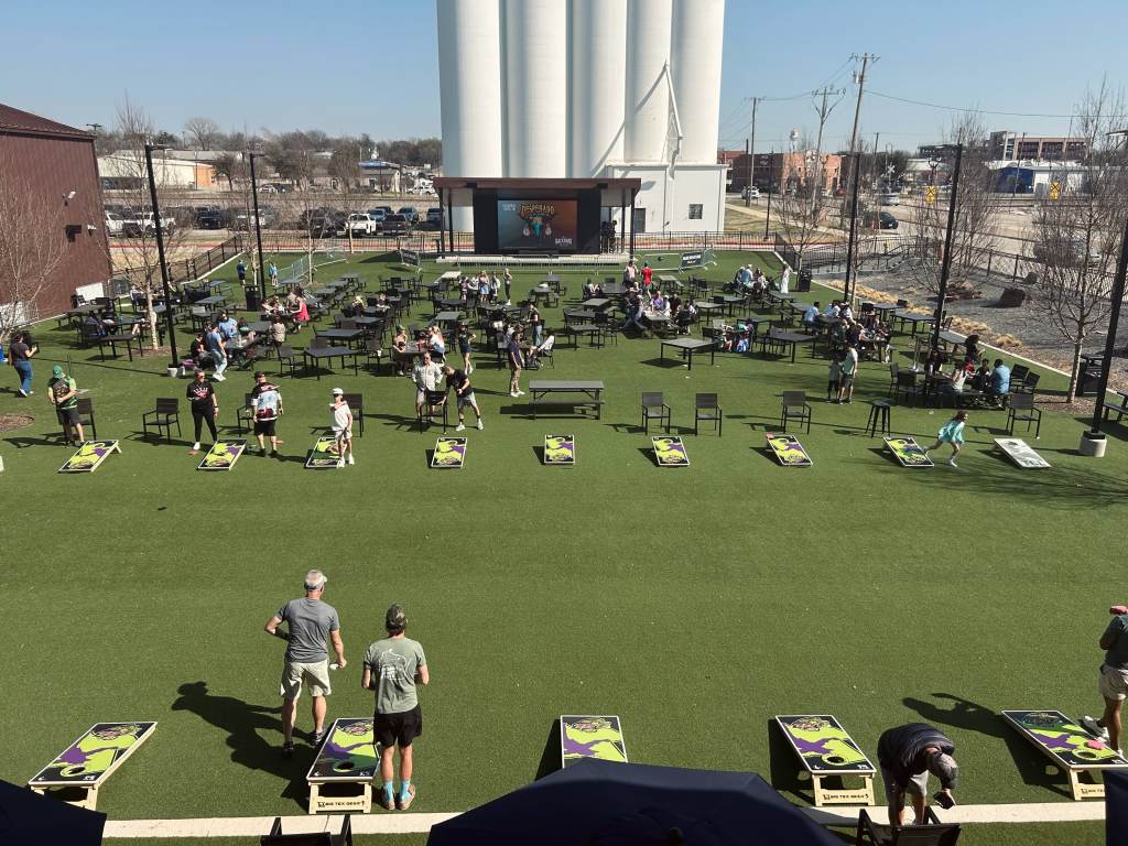 The view from the rooftop at Rollertown Brewery.