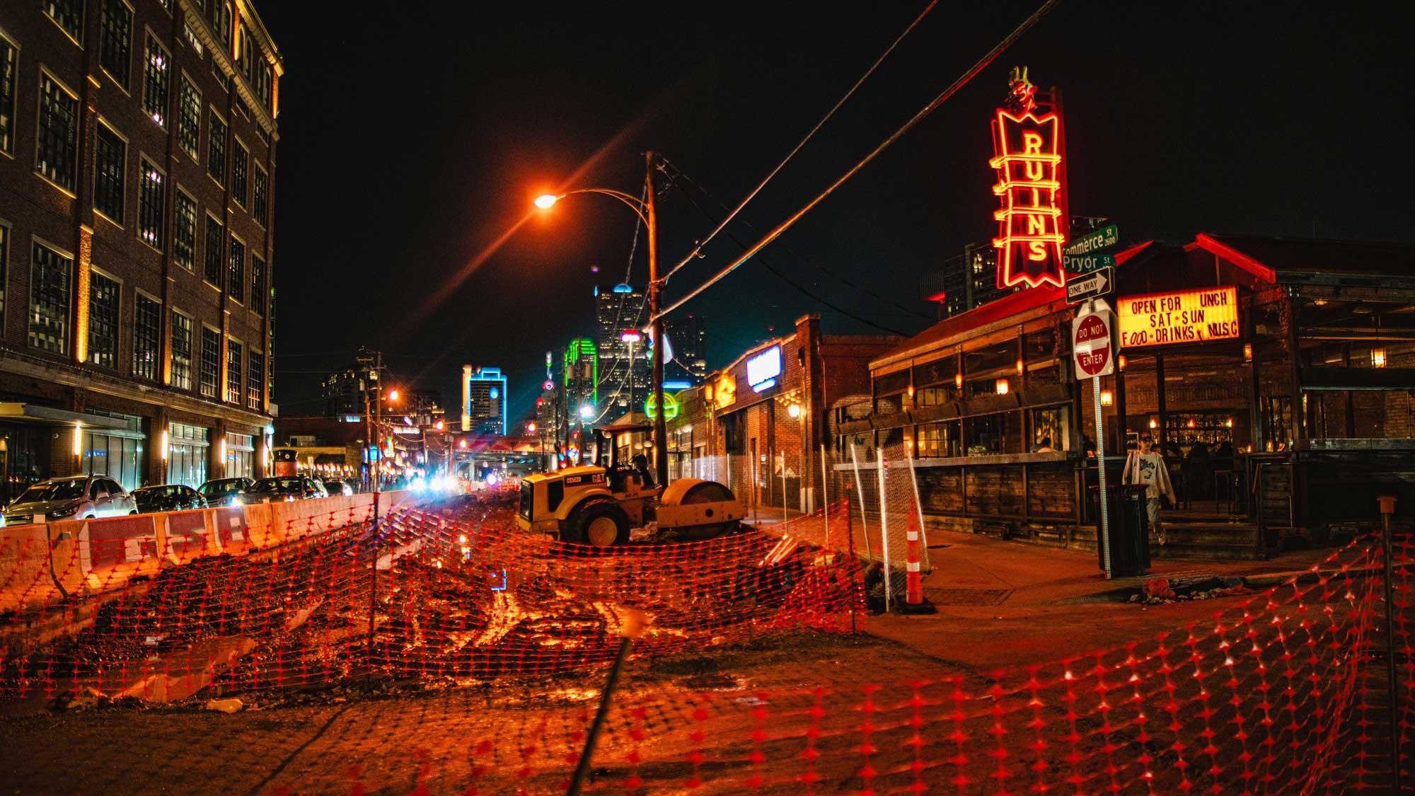 Construction in Deep Ellum