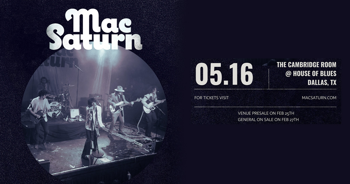 Win 2 tickets to Mac Saturn!