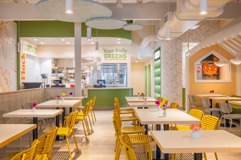 The interior of Flock and Fresh in Dallas