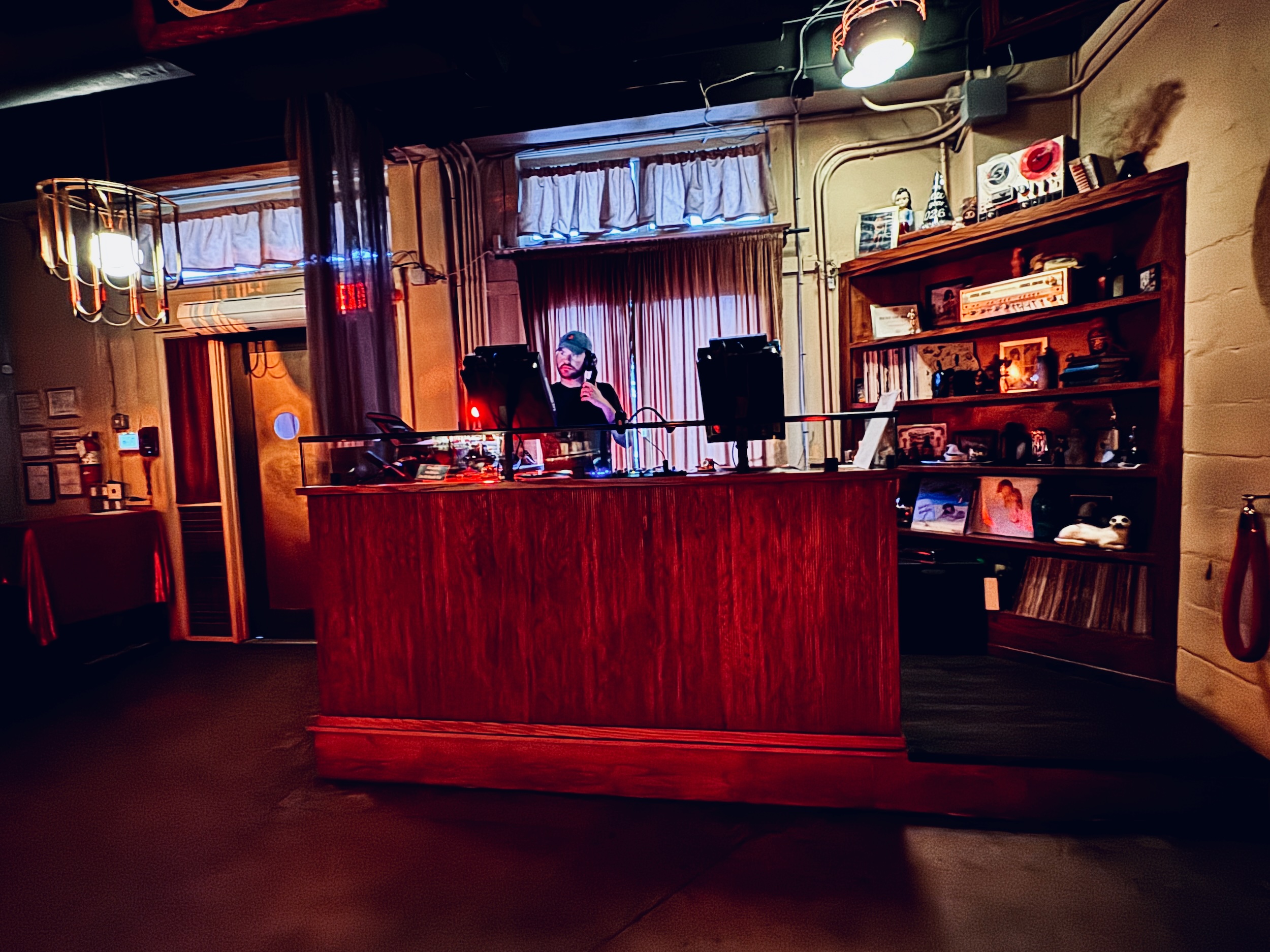 the dj booth at ladylove lounge.