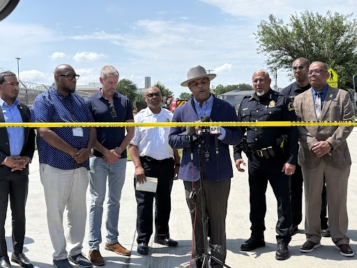 Dallas Mayor Eric Johnson with city council members
