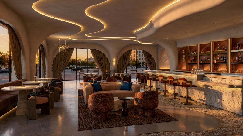 A rendering of Lumis lounge.