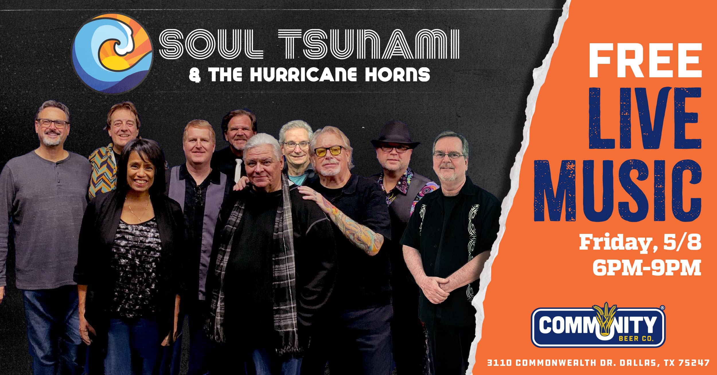 Live Music: Soul Tsunami | Community Beer Company | Promotional