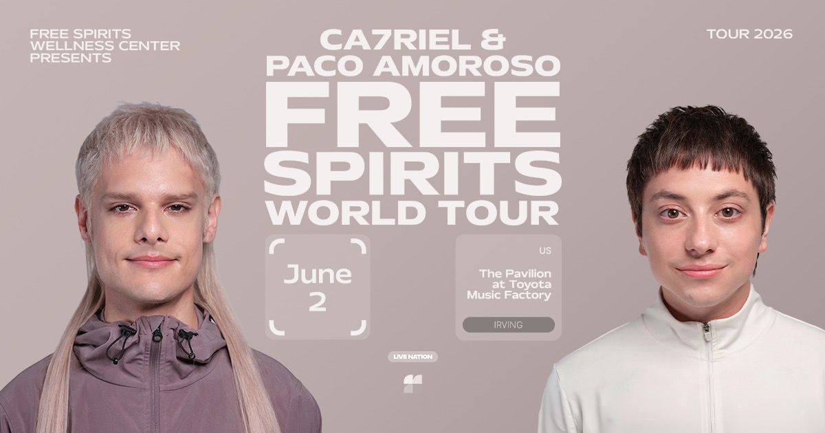 Win 2 tickets to CA7RIEL & Paco Amoroso!