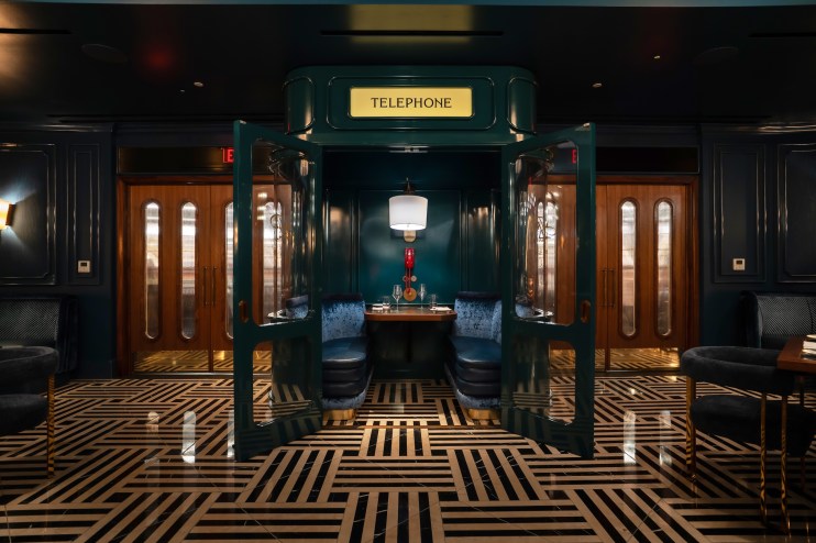 the telephone booth room inside Palladino's