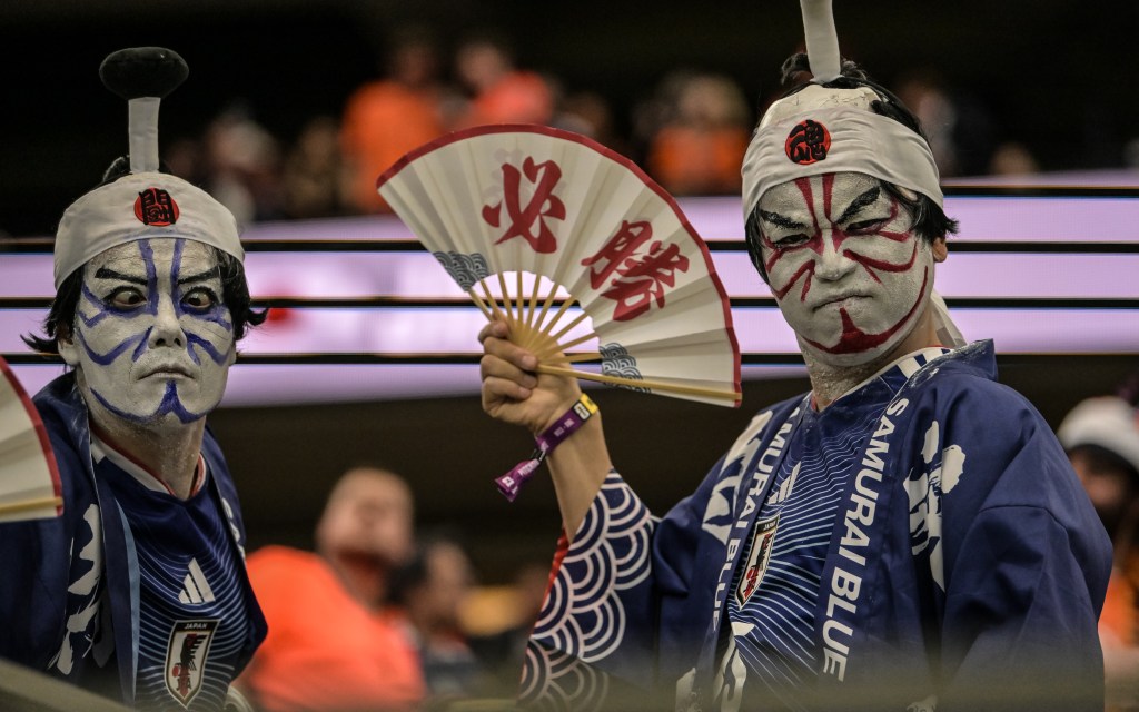 Japanese soccer fans at World Cup 2026 in Arlington.