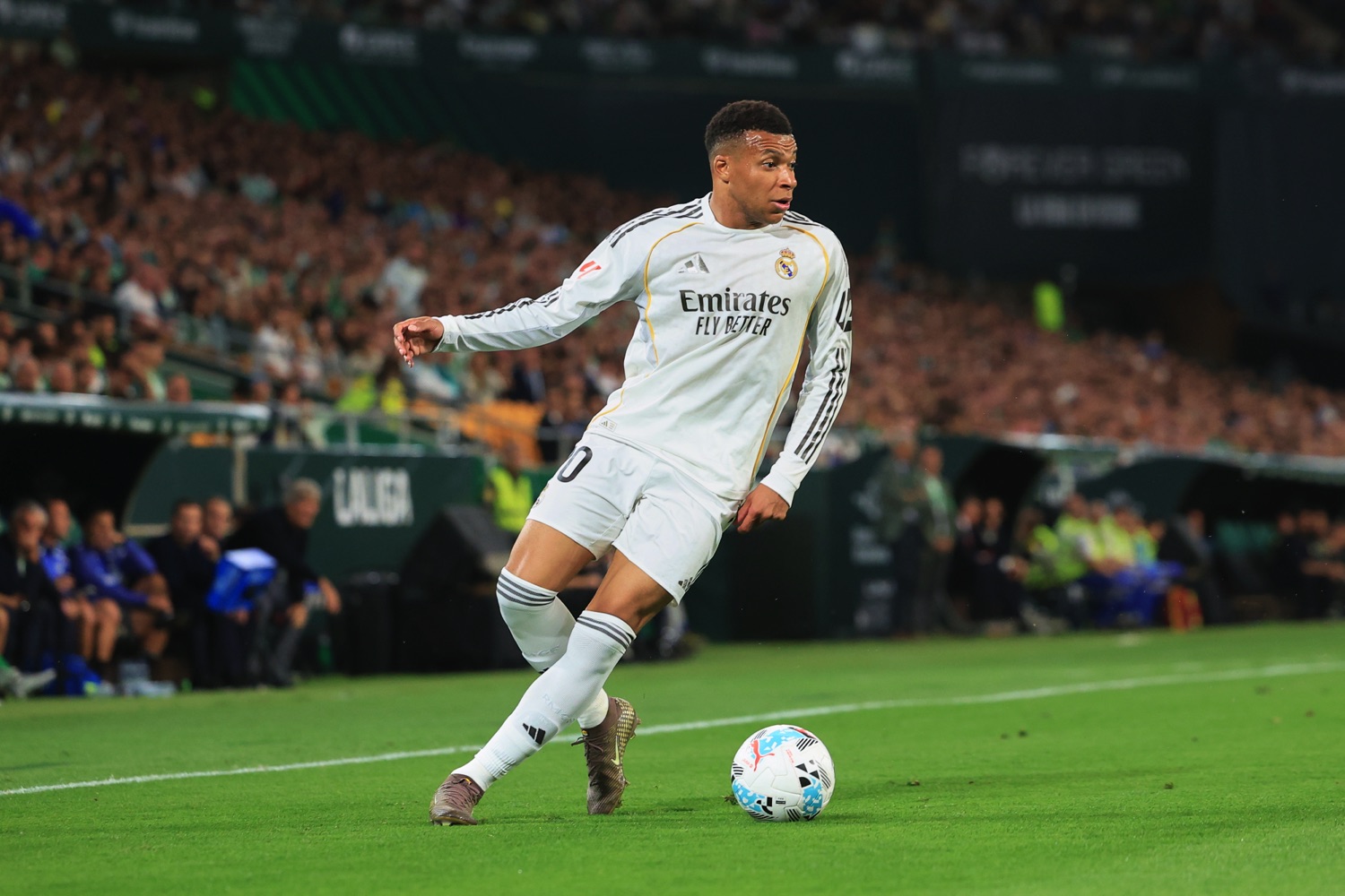 Kylian Mbappe plays soccer for Real Madrid