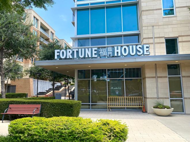 Fortune House exterior with sign