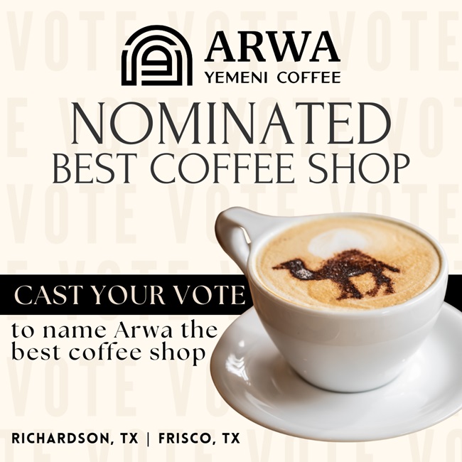 Vote Arwa as Best Local Coffee Shop Today! thumbnail