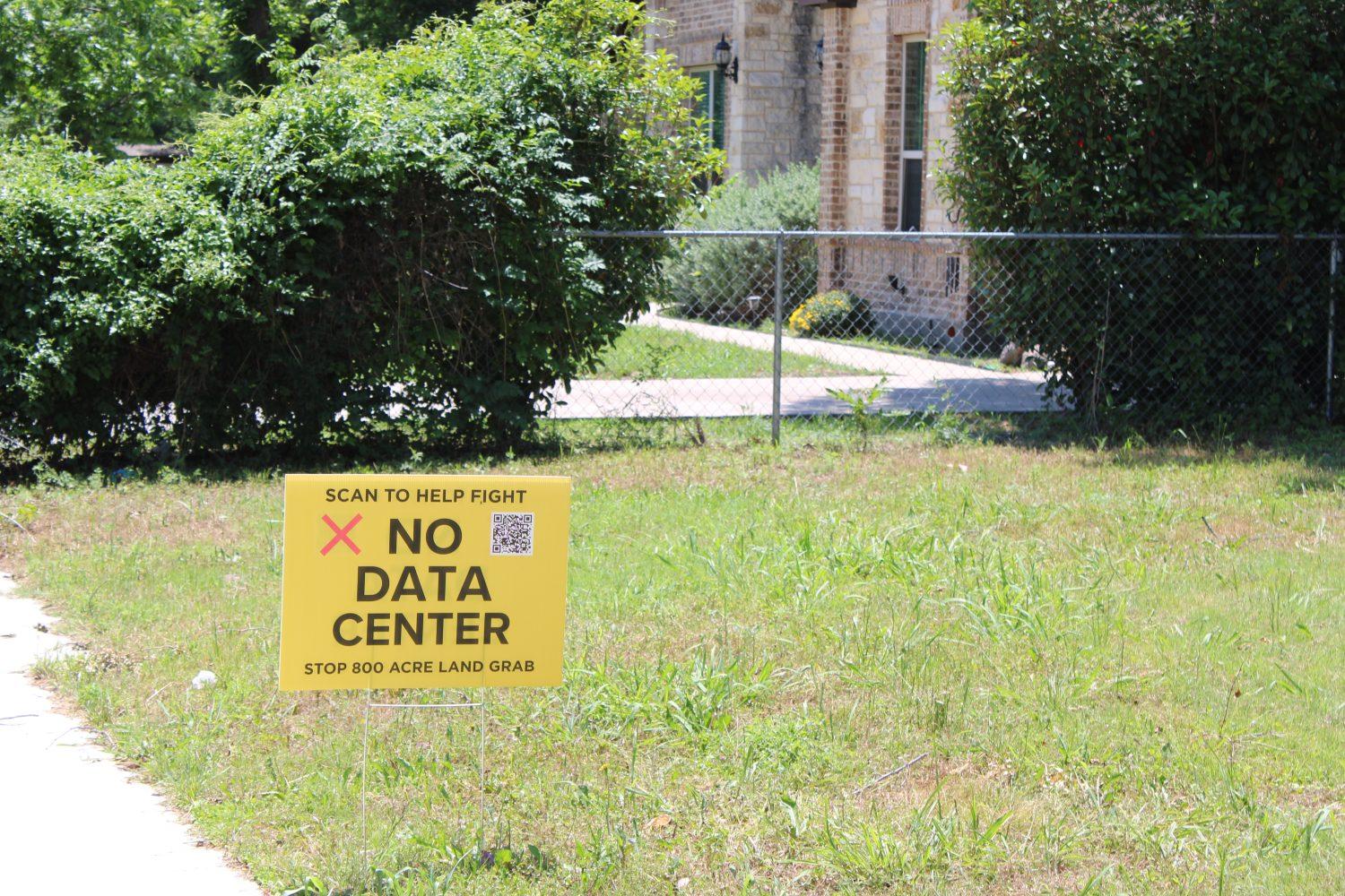 No data center sign in rural texas