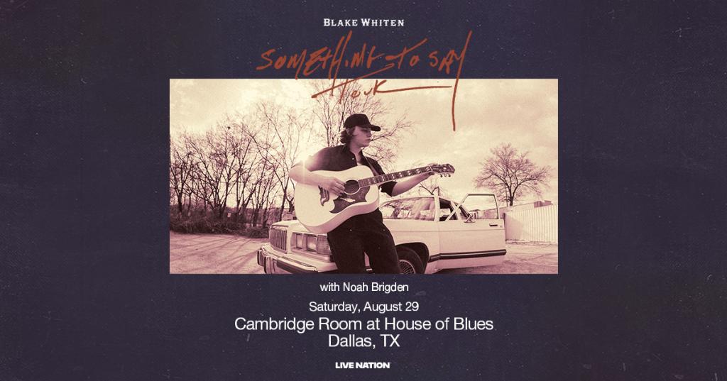 Win 2 tickets to Blake Whiten!