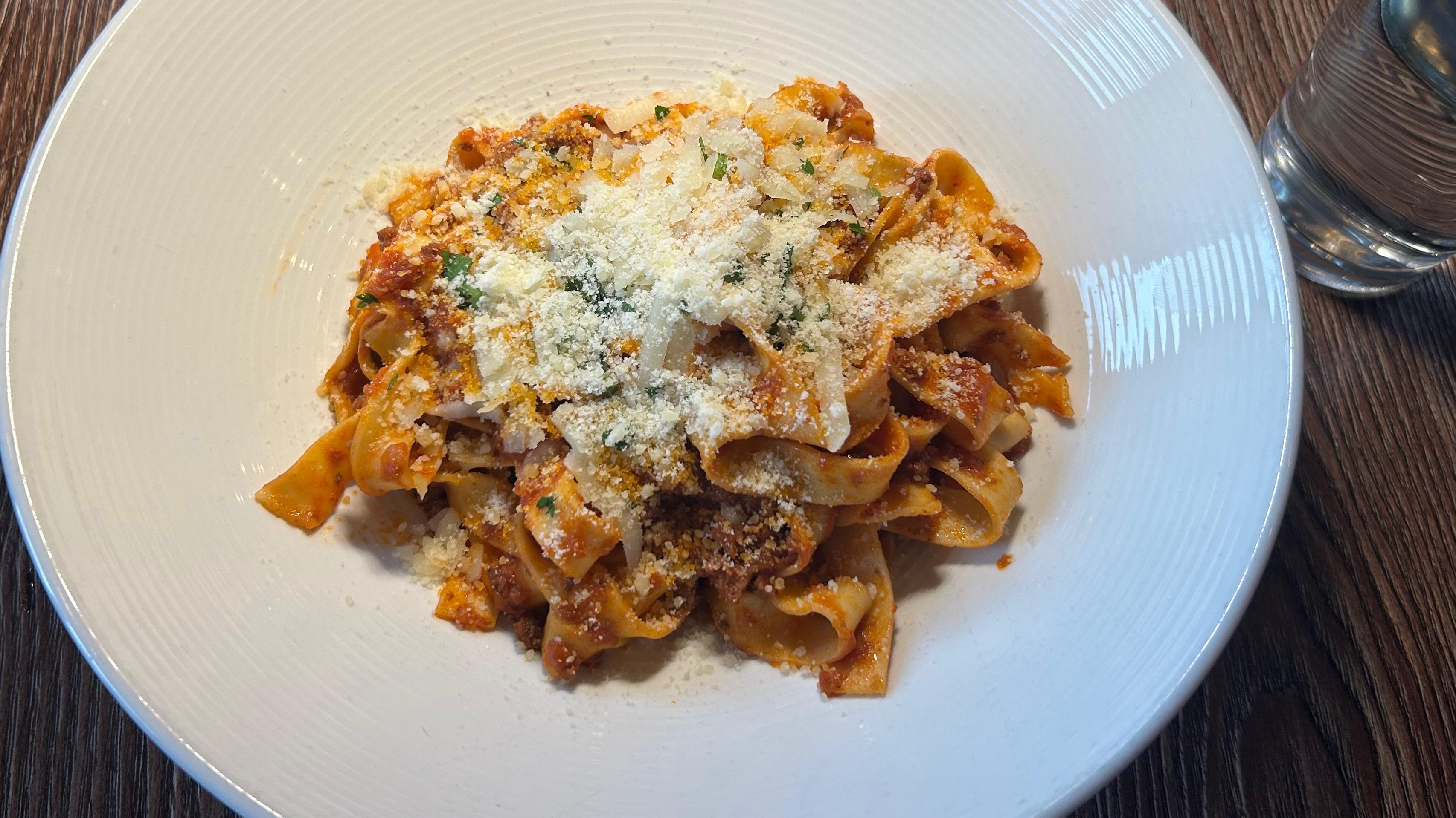 The tagliatelle bolognese at Tutto Gustoso