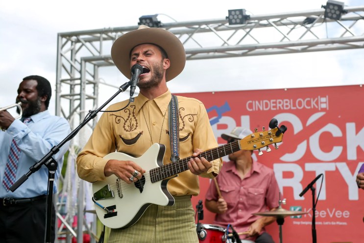Man performing on stage