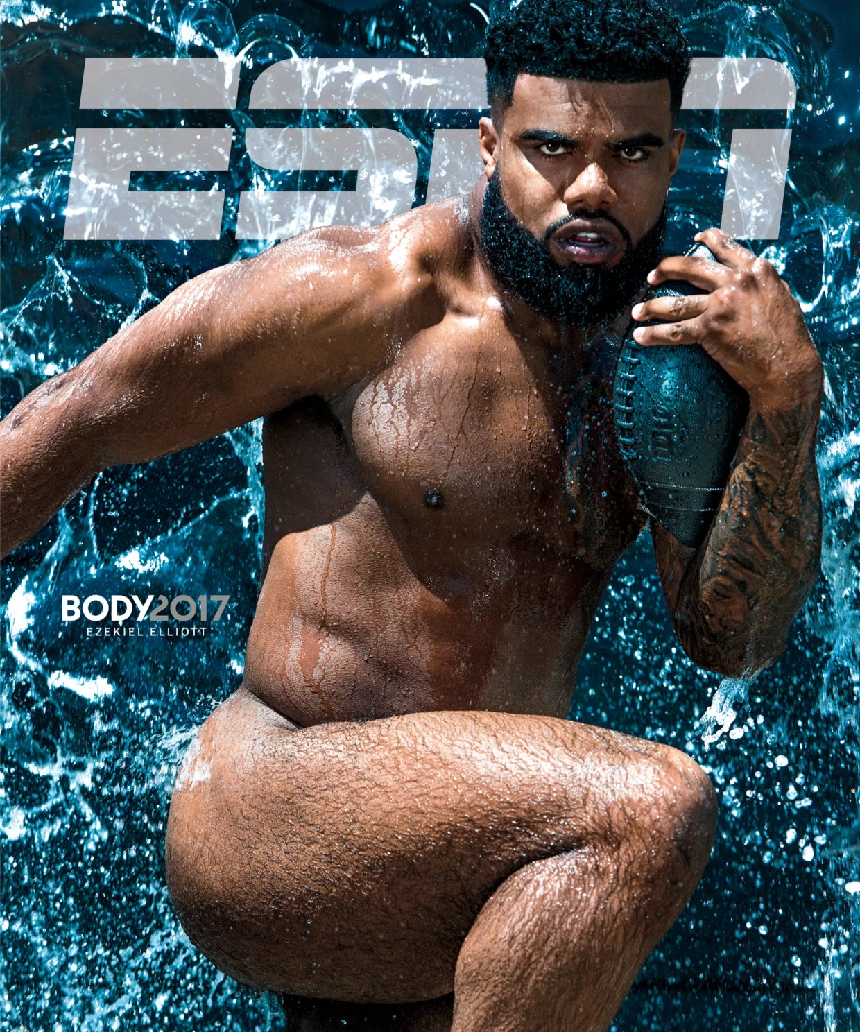 Check Out Ezekiel Elliott’s Naked Turn on the Cover of <i>ESPN the Magazine</i>