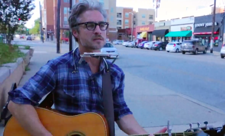 Watch Denton Folk Musician Doug Burr Busk at UNT