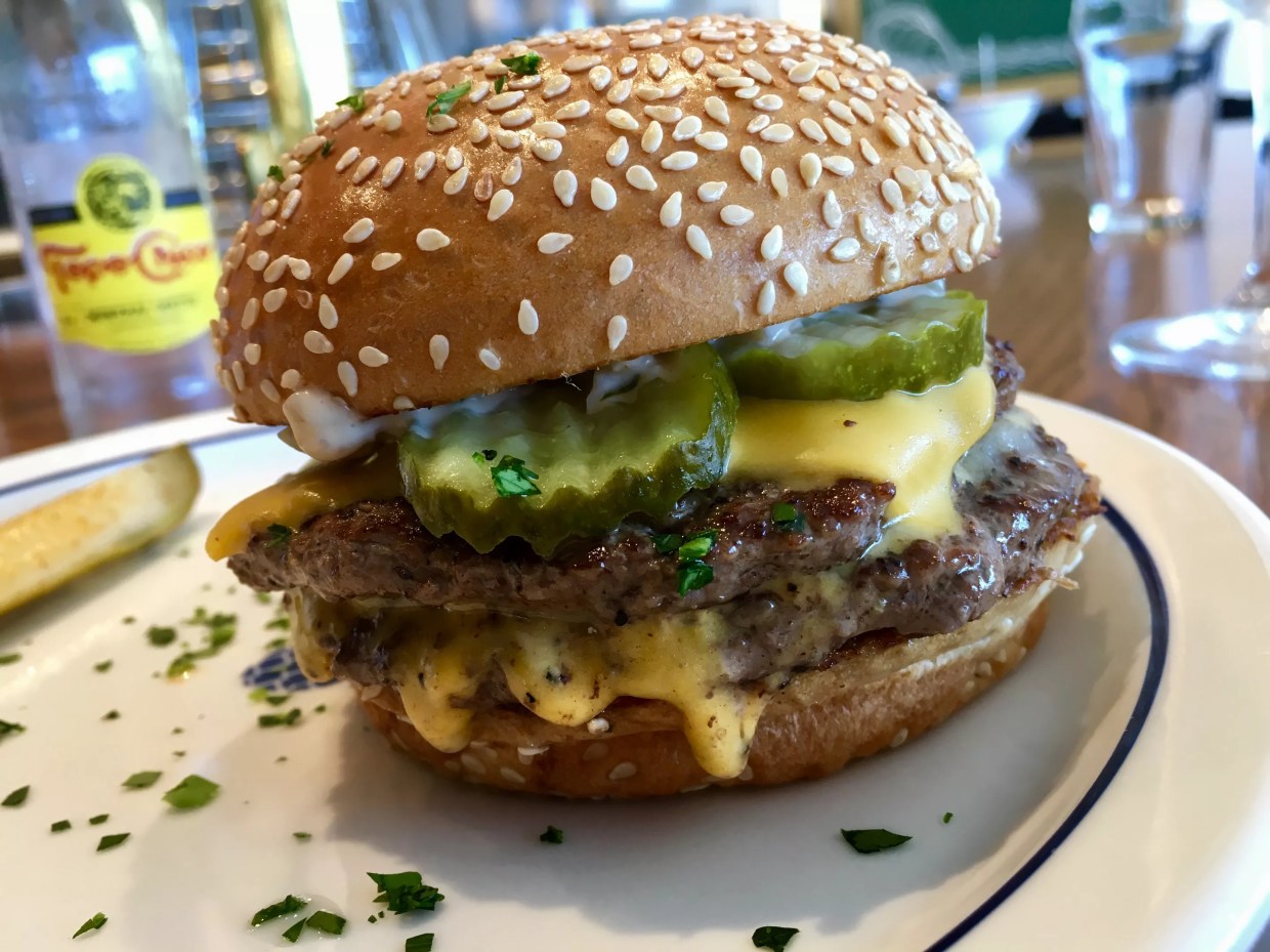 At the New Hudson House, Skip the $90 Seafood Tower and Treat Yourself With a Killer Burger