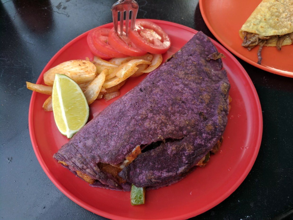 100 Favorite Dishes, No. 17: Feast Your Eyes on Taquero’s Purple Taco Olmeca