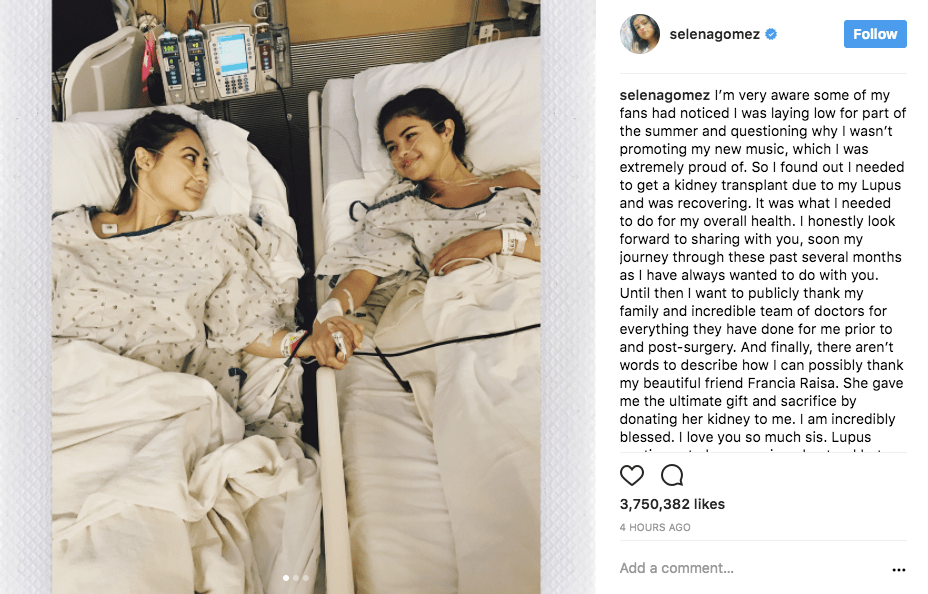 Selena Gomez Undergoes Kidney Transplant