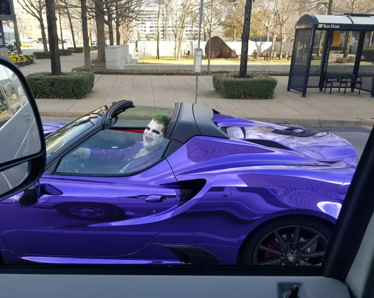 A Local Farmer Making Deliveries Spots Something Strange in Downtown Dallas: the Joker