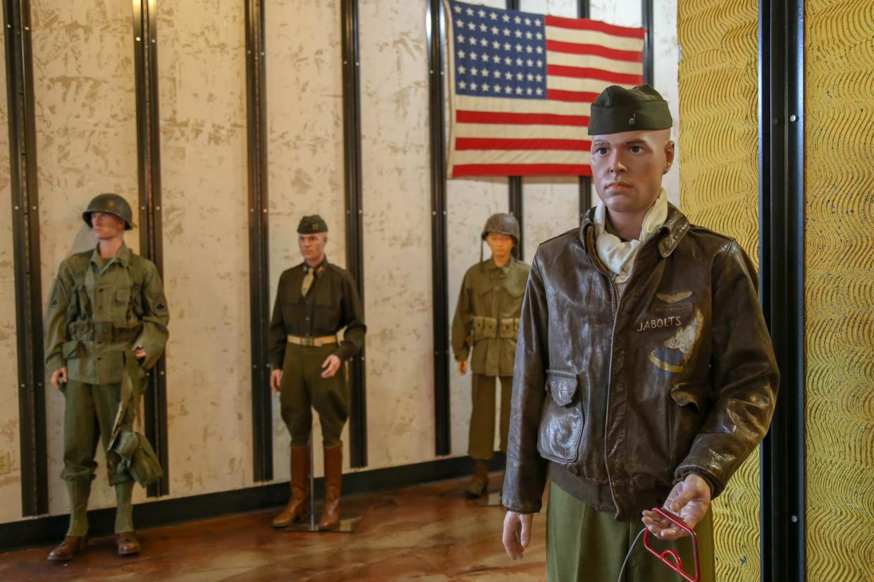 George Cone’s collection of WWII memorabilia is on display at Lewisville Mall