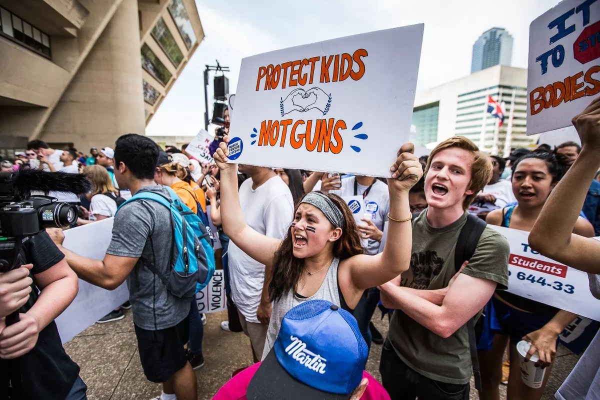Parkland Survivor Justin Irwin Marches in Dallas Along With Thousands of Others