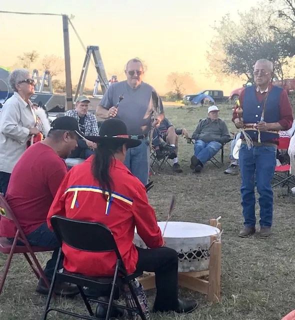 Comanche Vietnam Veteran Kenneth Looking Glass Visits North Texas To Drum, Tell Stories