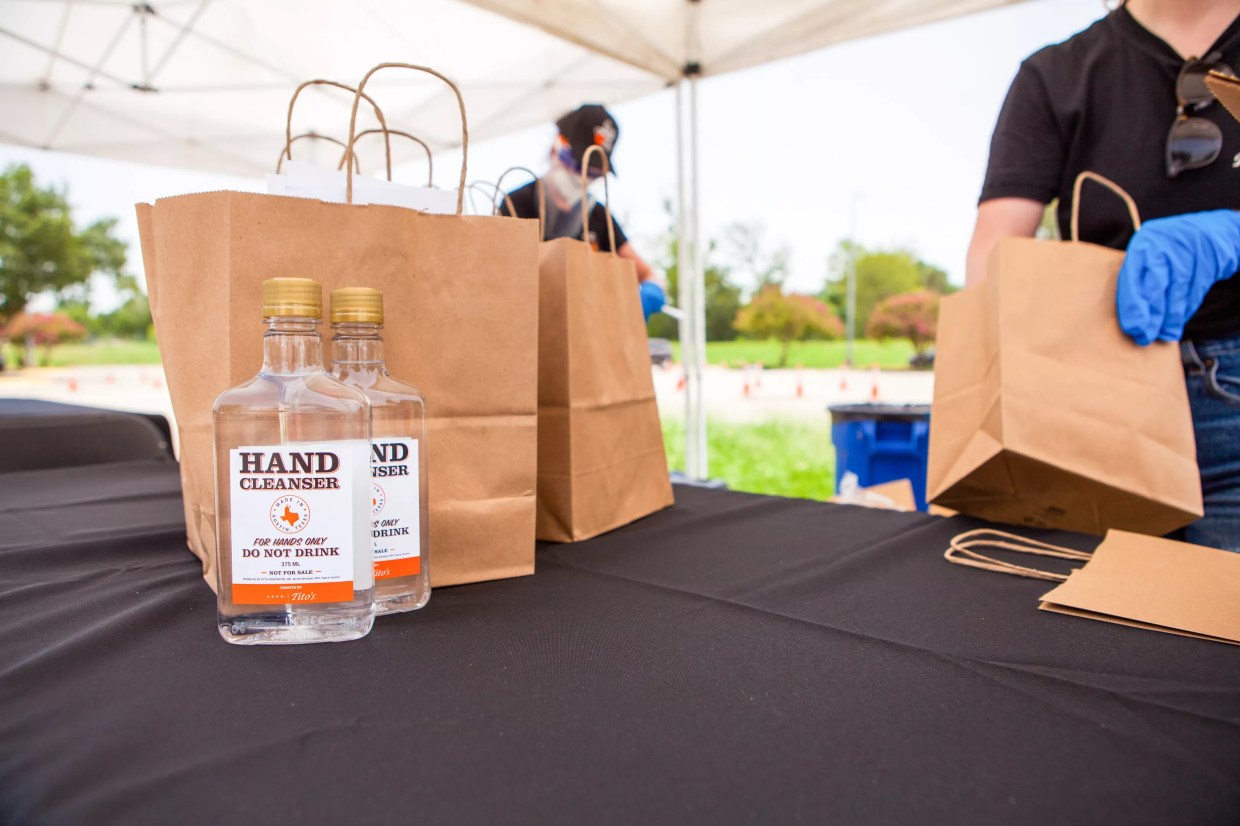 Tito’s Vodka to Provide Hand Sanitizer for the Public Thursday