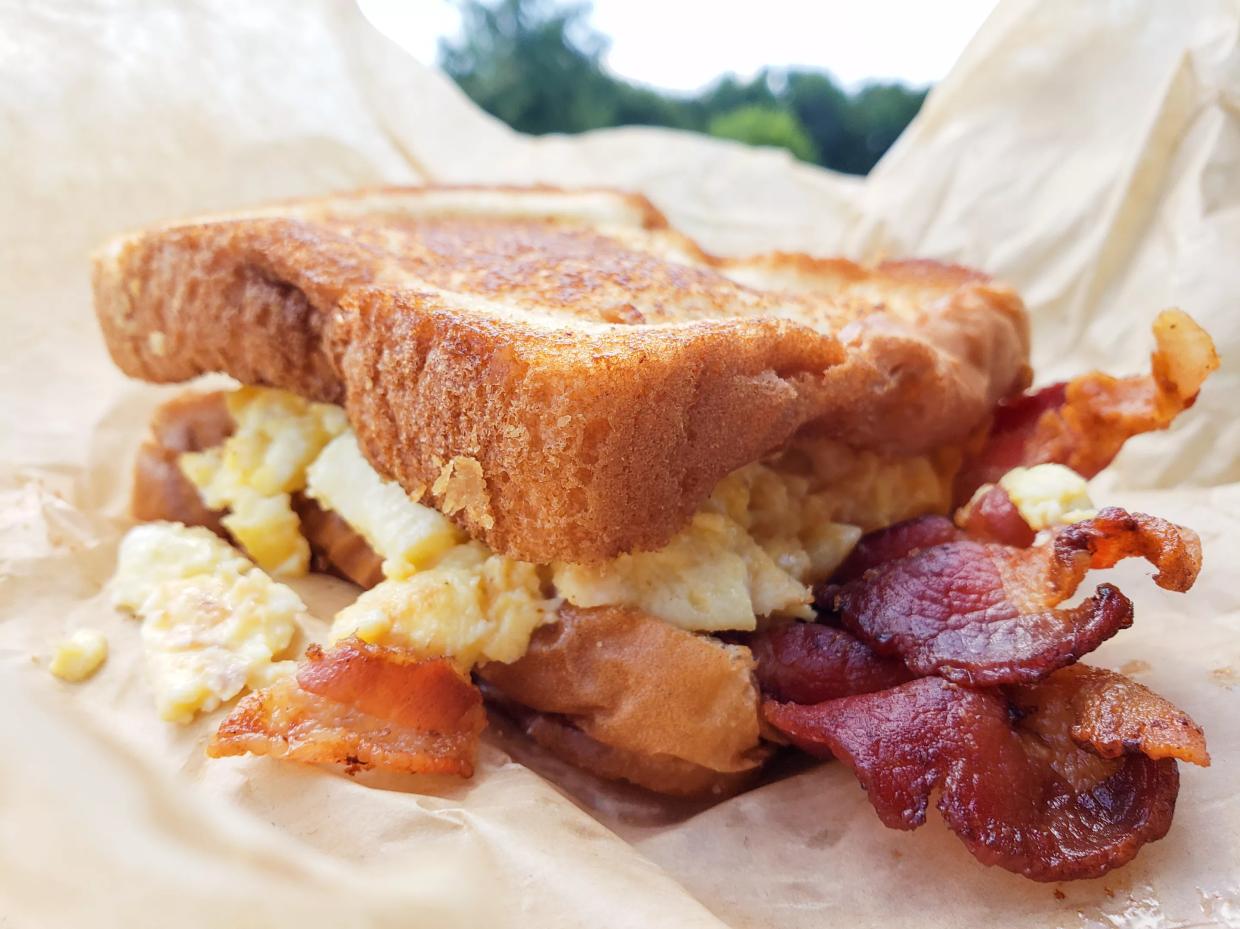 The Stubbs Specials at Coppell Deli are breakfast sandwiches for bacon lovers