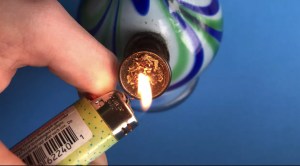 smokable hemp in a pipe