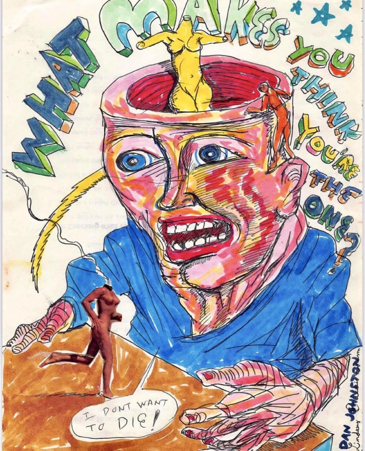 The Other Half of Daniel Johnston’s Creativity Is on Display at Ro2 Art Gallery