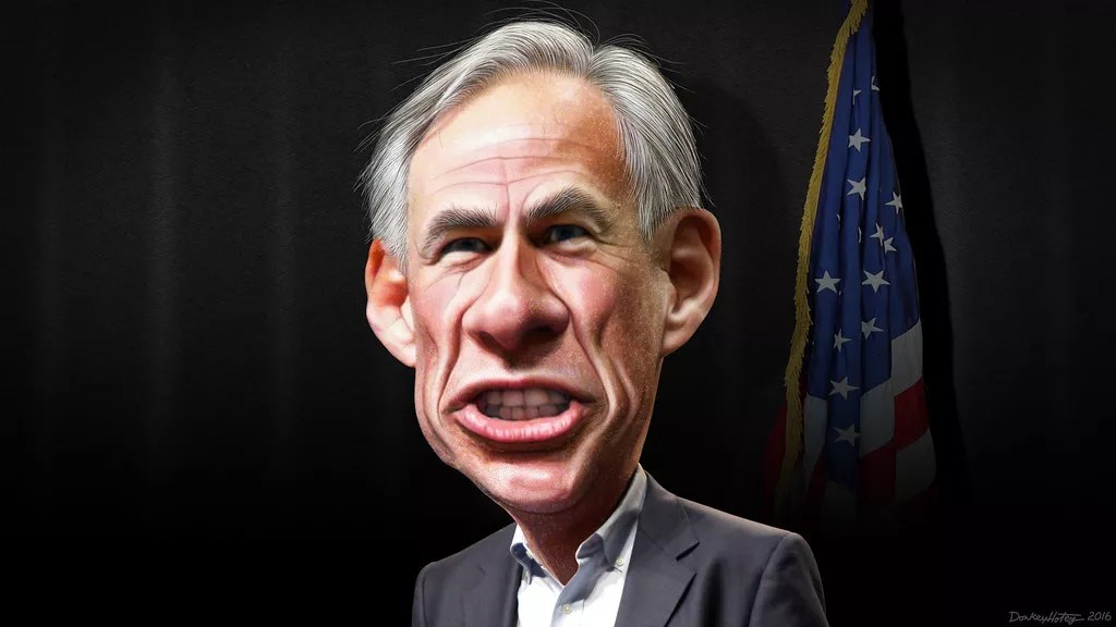 governor greg abbott caricature