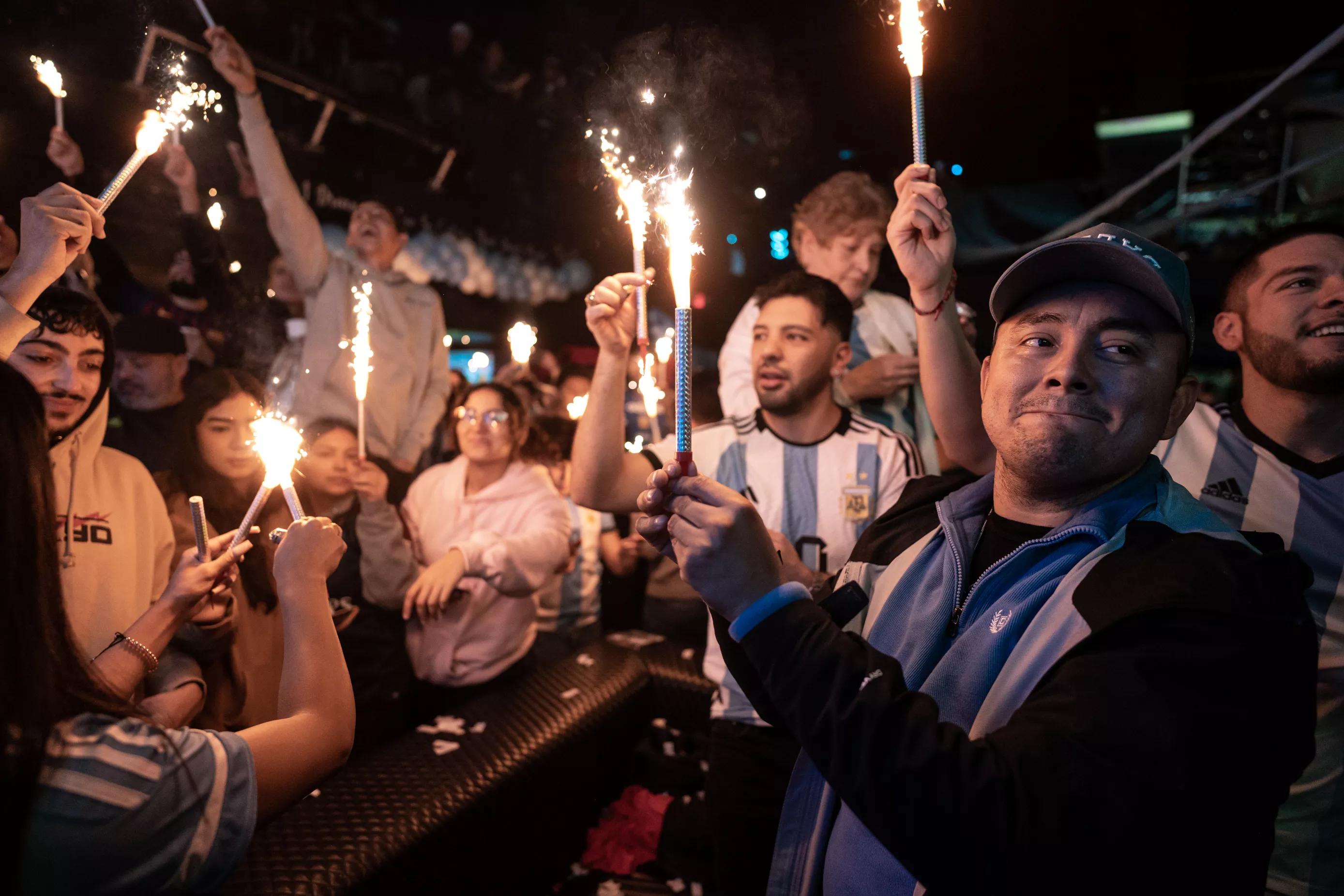 Argentina fans at a bar in Dallas
